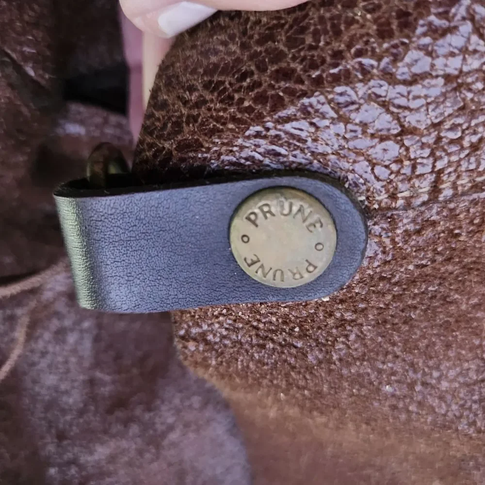 Prune real leather
